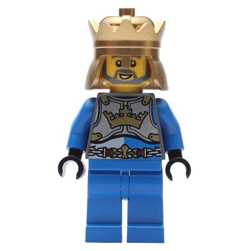 King - Blue Torso, Blue Legs, Gold Crown — minifigurine LEGO | Brick Broker
