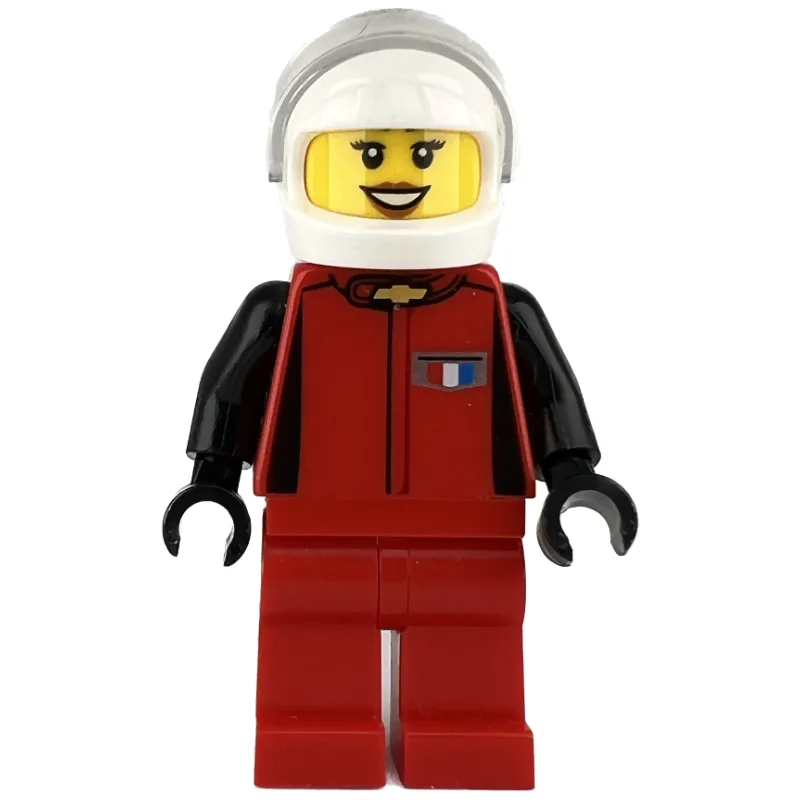 Race Driver, Red Torso, Red Legs, White Helme… — minifigurine LEGO | Brick Broker
