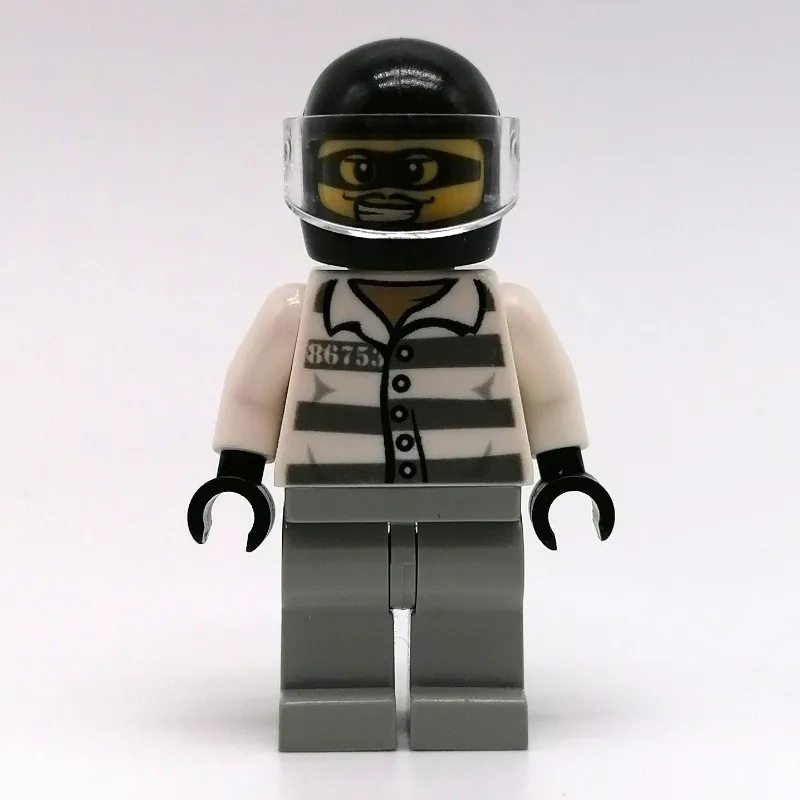 Criminal, Prison Shirt with #86753, Light Blu… — minifigurine LEGO | Brick Broker