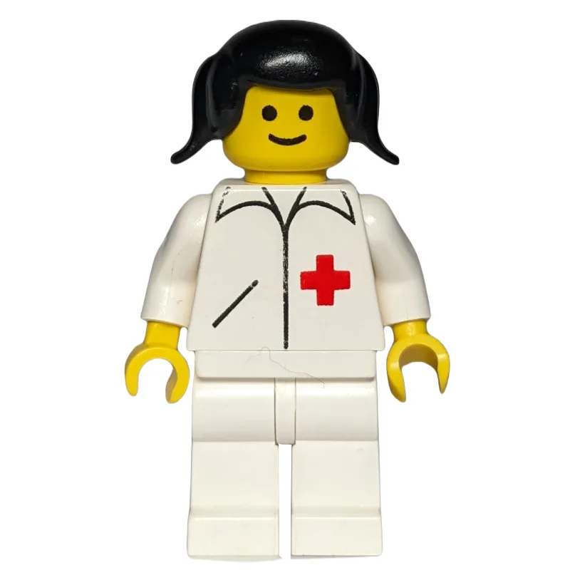Doctor, Woman, White Jacket with Red Cross, W… — minifigurine LEGO | Brick Broker