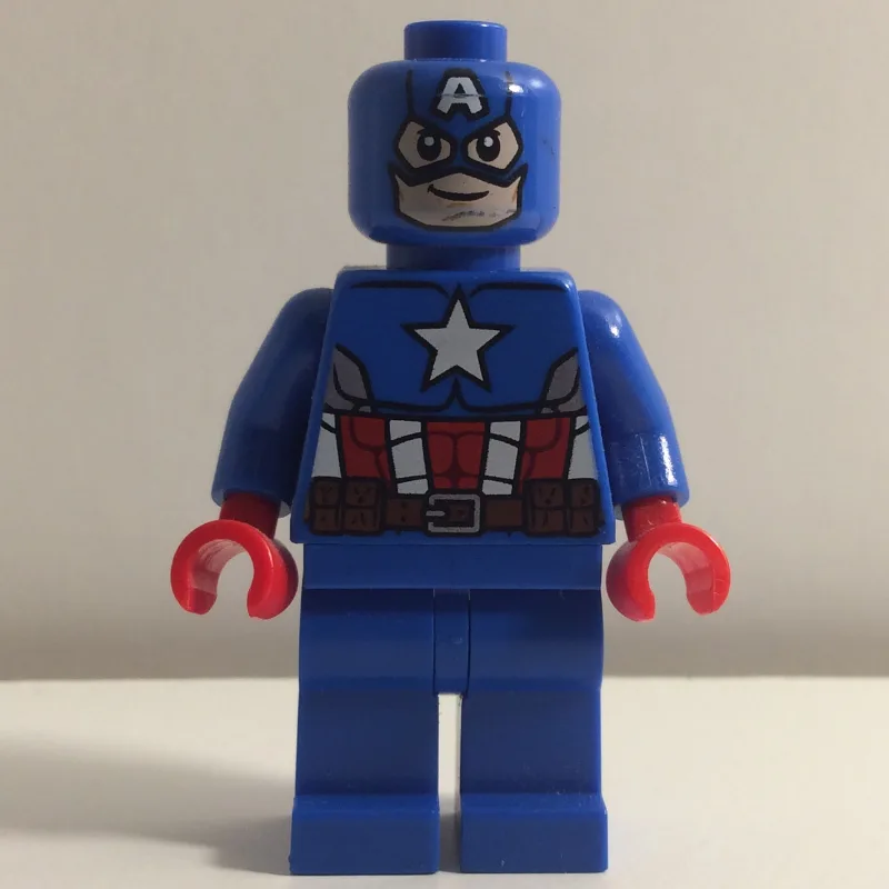Captain America in Blue Suit and Plain Blue L… — minifigurine LEGO | Brick Broker
