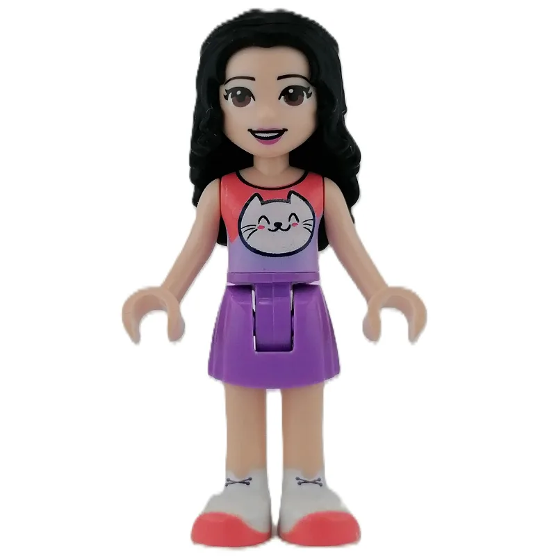 Emma - Coral Top, Medium Lavender Skirt — minifigurine LEGO | Brick Broker