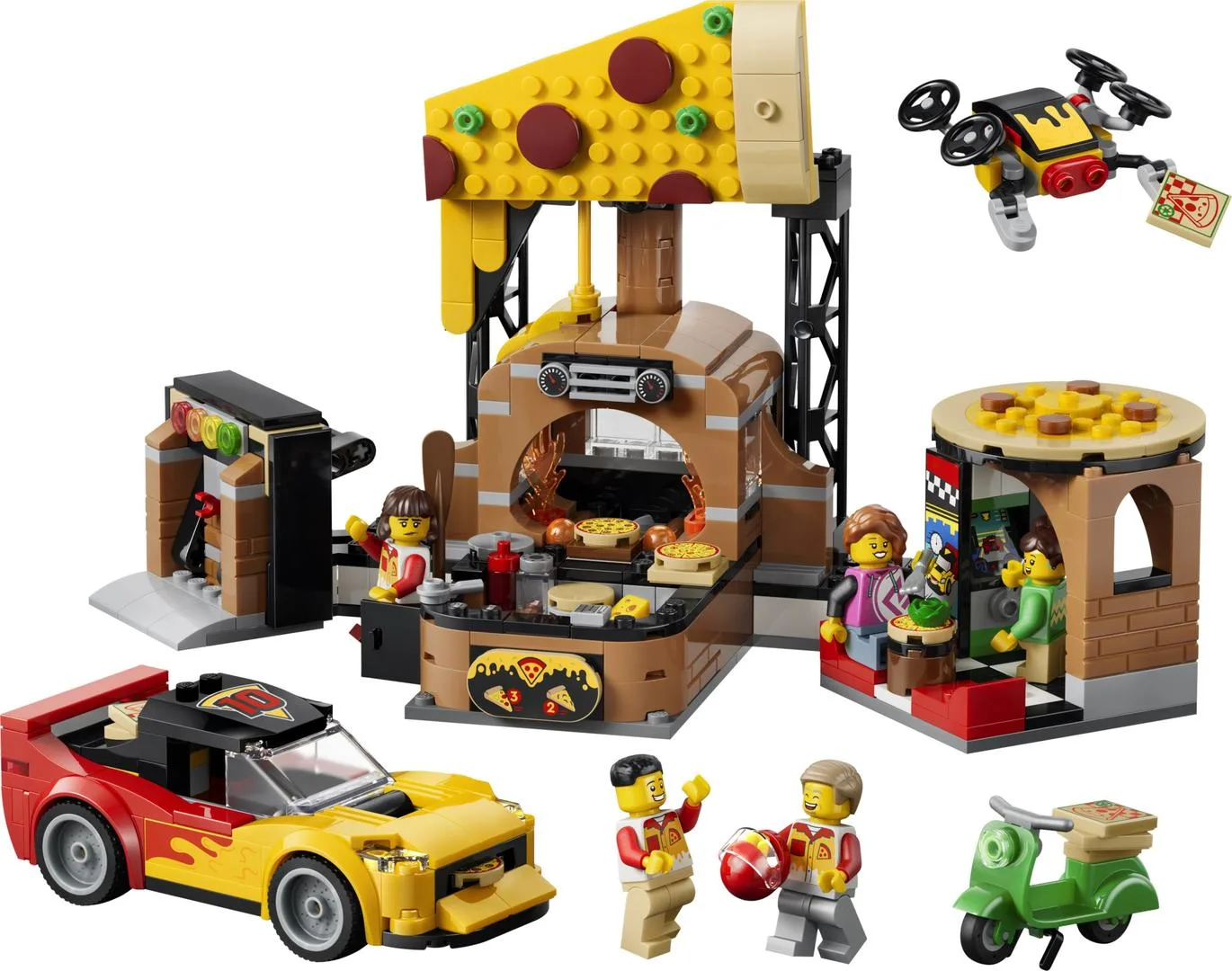 LEGO 60496 Expérience de livraison de pizza avec véhicules - prix | Brick Broker