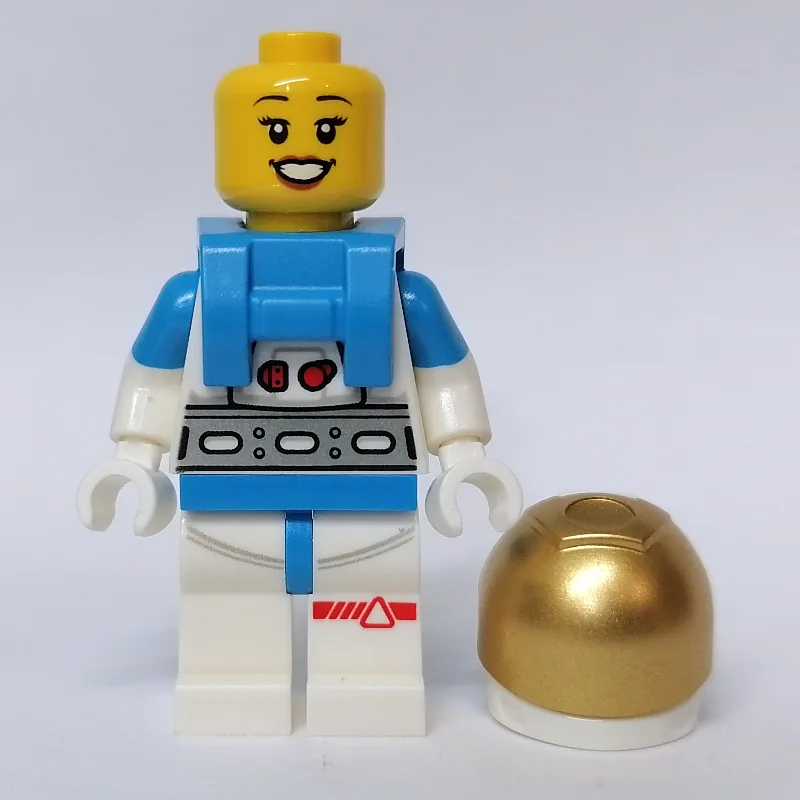 Astronaut, Female, White Suit, Gold Visor, Op… — minifigurine LEGO | Brick Broker