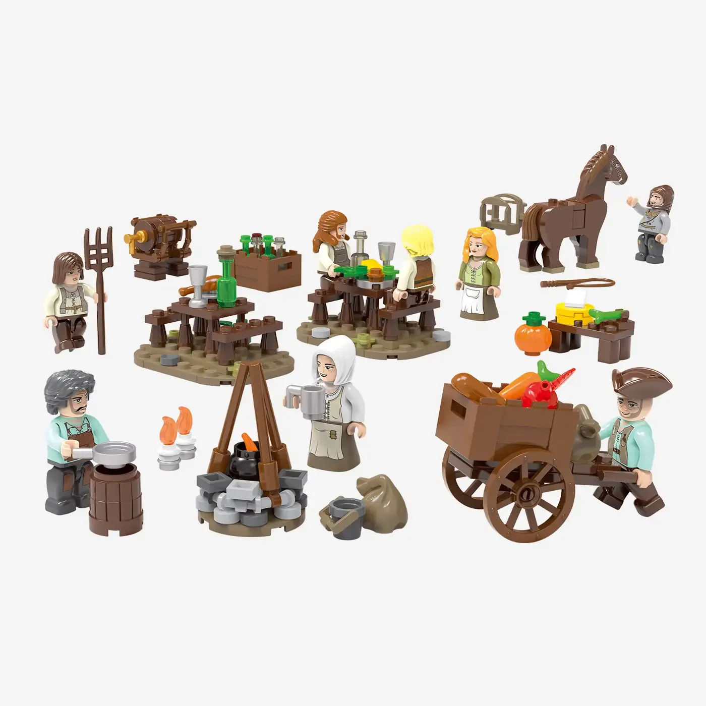 BlueBrixx Pack de Minifigurines Château Rocher de l'Ours - Civils (BB-109645) - prix | Brick Broker