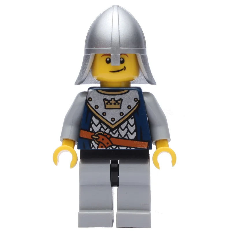 Knight, Dark Blue, Helmet, Smile with Brown E… — minifigurine LEGO | Brick Broker