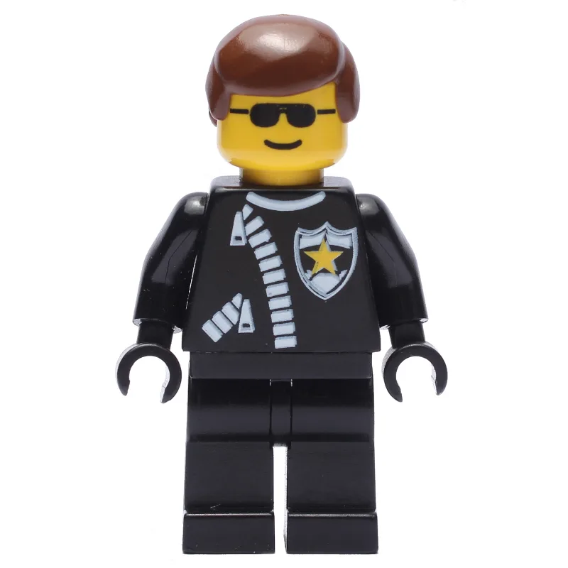 Police - Sheriff, Black Suit, Brown Hair — minifigurine LEGO | Brick Broker