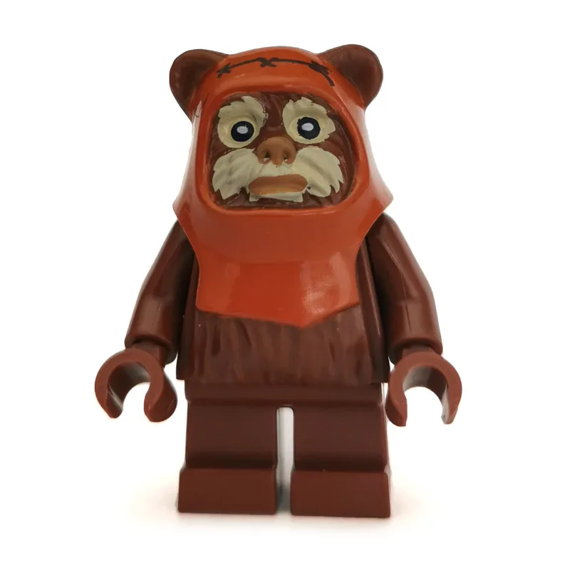 Wicket, Ewok, Dark Orange Hood, Tan Face — minifigurine LEGO | Brick Broker