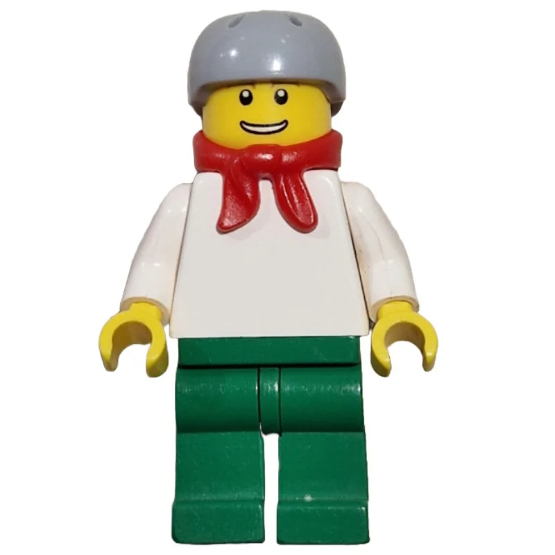 Man, Plain White Torso, Green Legs, Light Blu… — minifigurine LEGO | Brick Broker