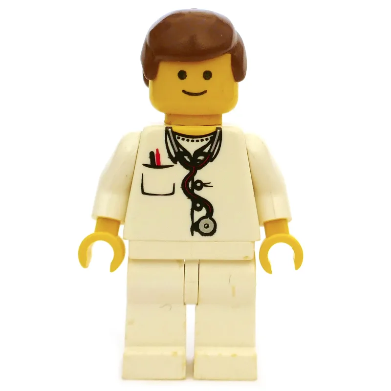 Doctor - White Torso, Stethoscope, White Legs… — minifigurine LEGO | Brick Broker
