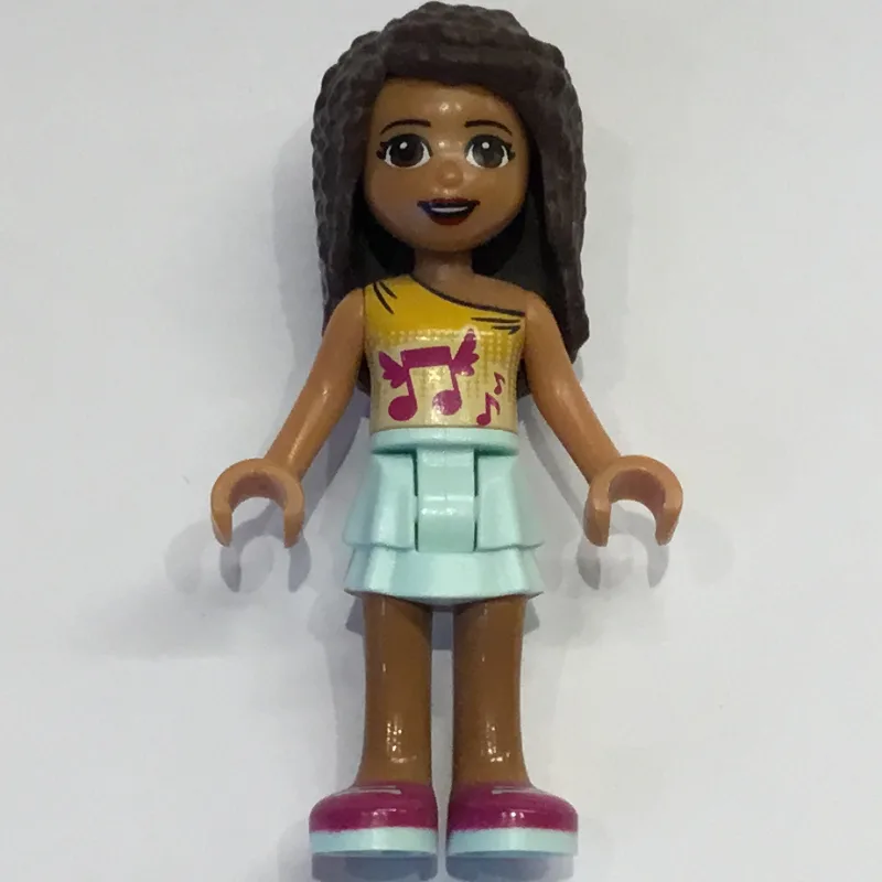 Andrea - Bright Light Orange Top, Light Aqua… — minifigurine LEGO | Brick Broker
