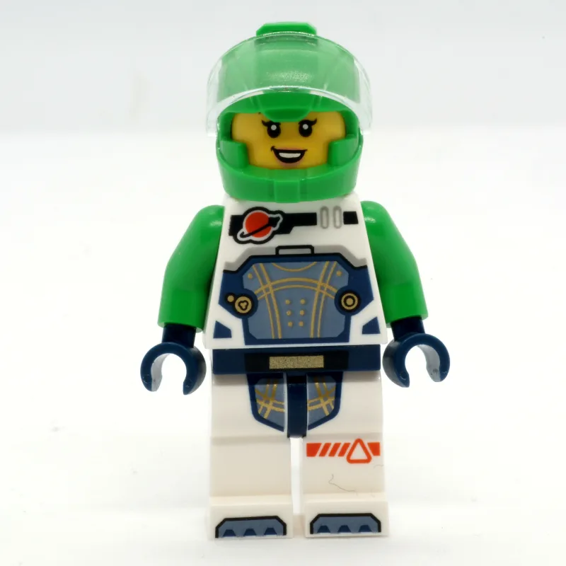 Astronaut, White Spacesuit, Bright Green Helm… — minifigurine LEGO | Brick Broker