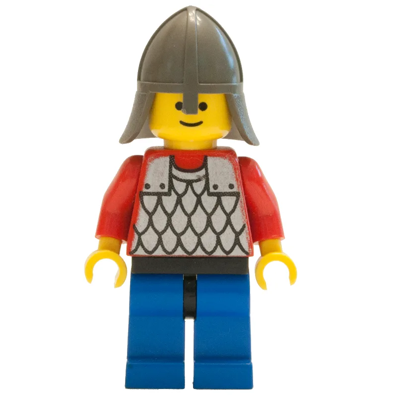 Knight (Scale Mail on Red) - Red Arms, Blue L… — minifigurine LEGO | Brick Broker