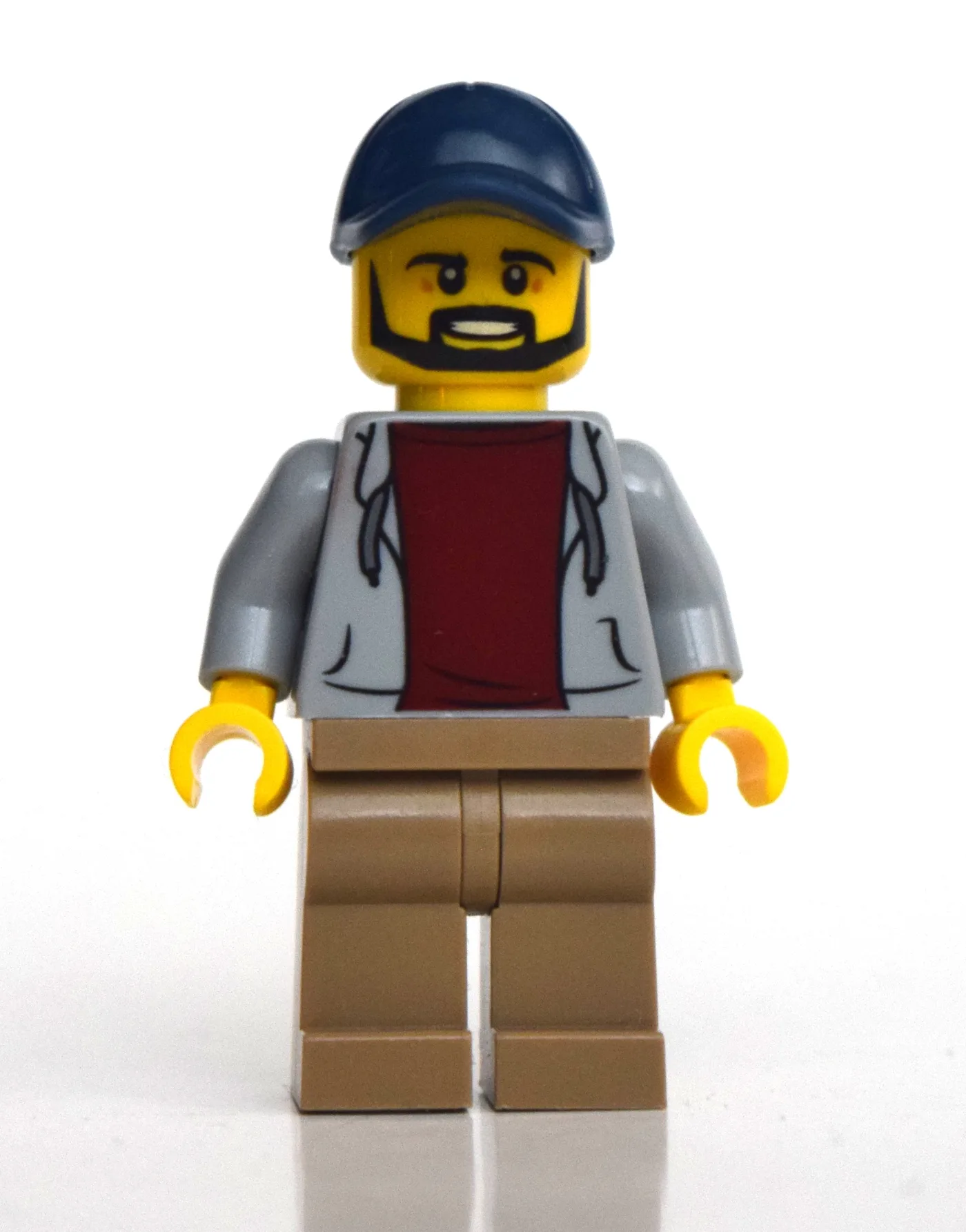 Man, Light Bluish Gray Open Hoodie, Dark Tan… — minifigurine LEGO | Brick Broker