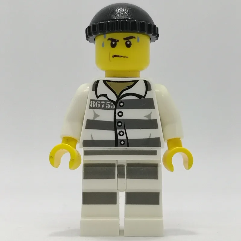 Criminal, Prison Shirt with #86753, Prison St… — minifigurine LEGO | Brick Broker