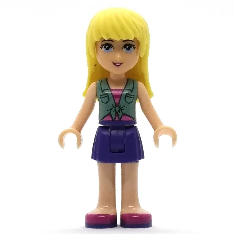 Stephanie - Sand Green Vest, Dark Purple Skirt — minifigurine LEGO | Brick Broker