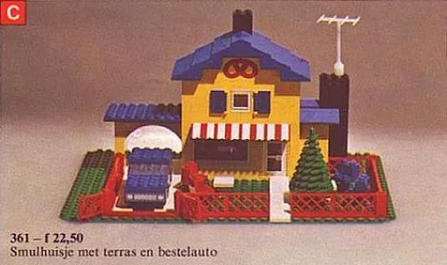 LEGO 361 Café Jardin de Thé avec Camionnette de Boulanger - prix | Brick Broker