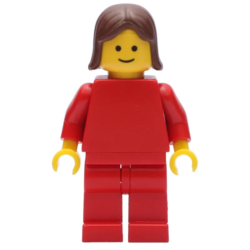 Woman, Red Torso, Red Legs,  Brown Hair (3626… — minifigurine LEGO | Brick Broker