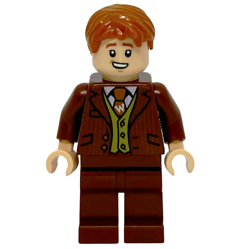 George Weasley in Reddish Brown Suit, Dark Or… — minifigurine LEGO | Brick Broker