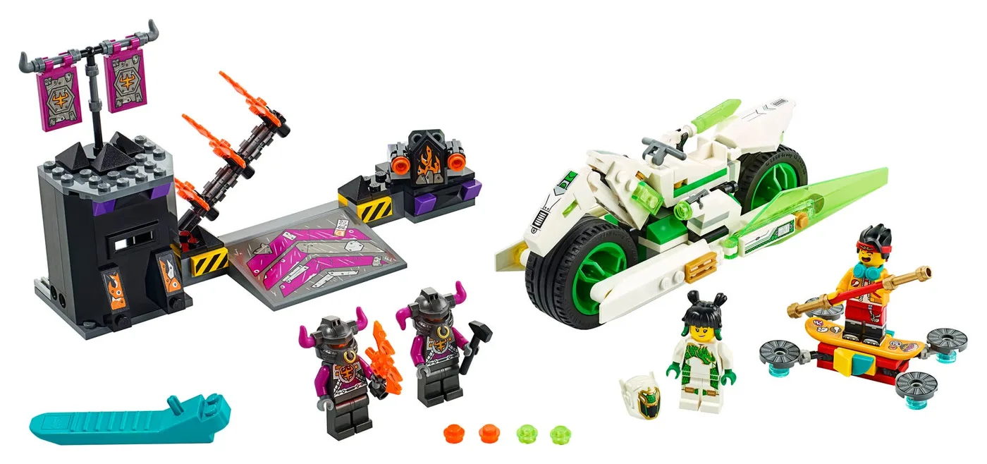 LEGO 80006 La moto du cheval dragon blanc - prix | Brick Broker