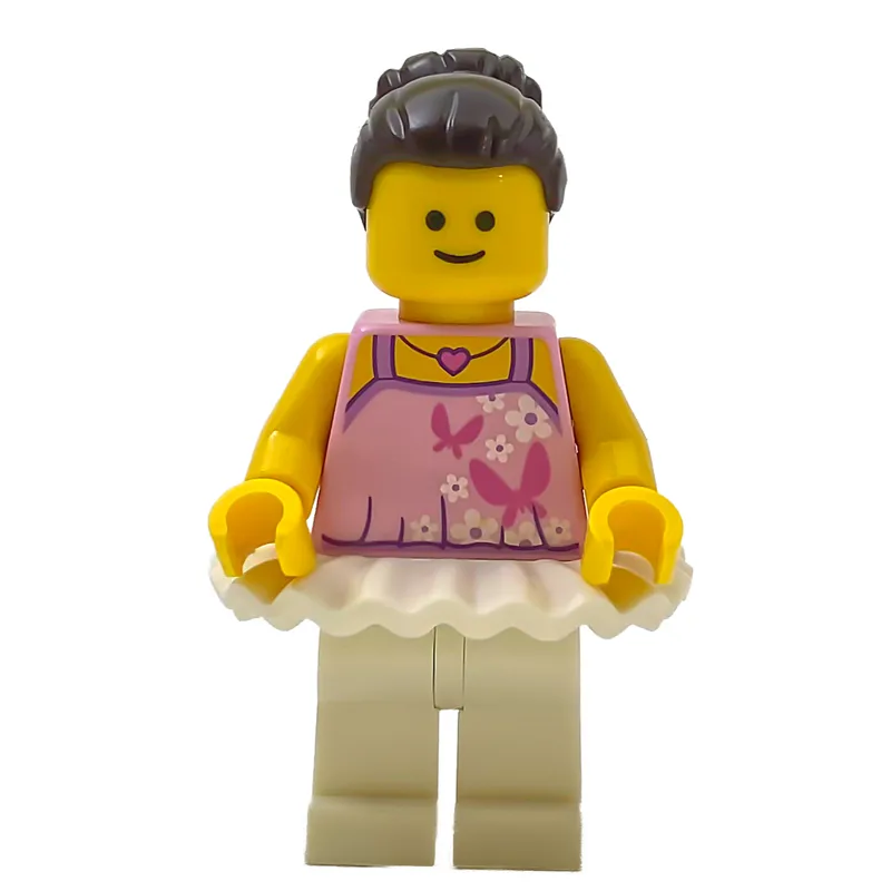 Ballerina - Magenta Butterflies and Necklace — minifigurine LEGO | Brick Broker