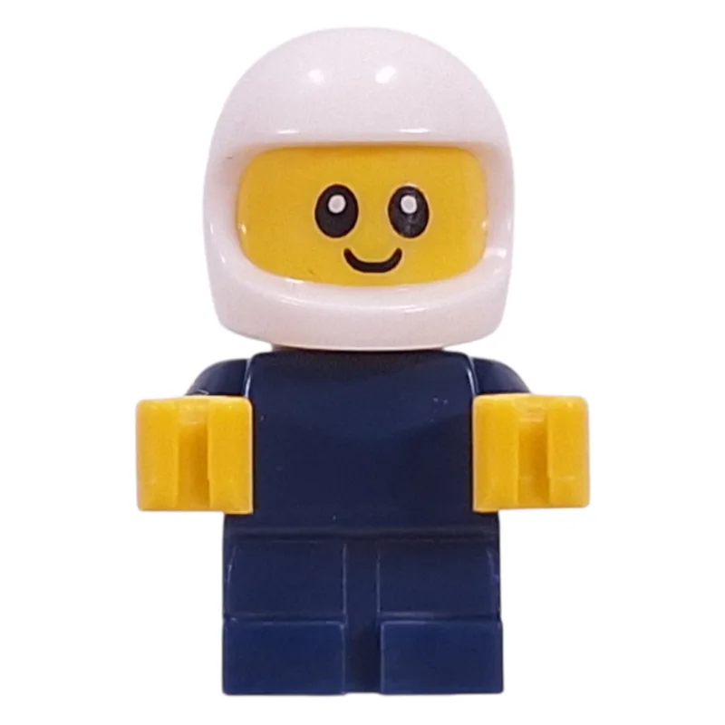Baby, Racer, Dark Blue Body, White Helmet — minifigurine LEGO | Brick Broker