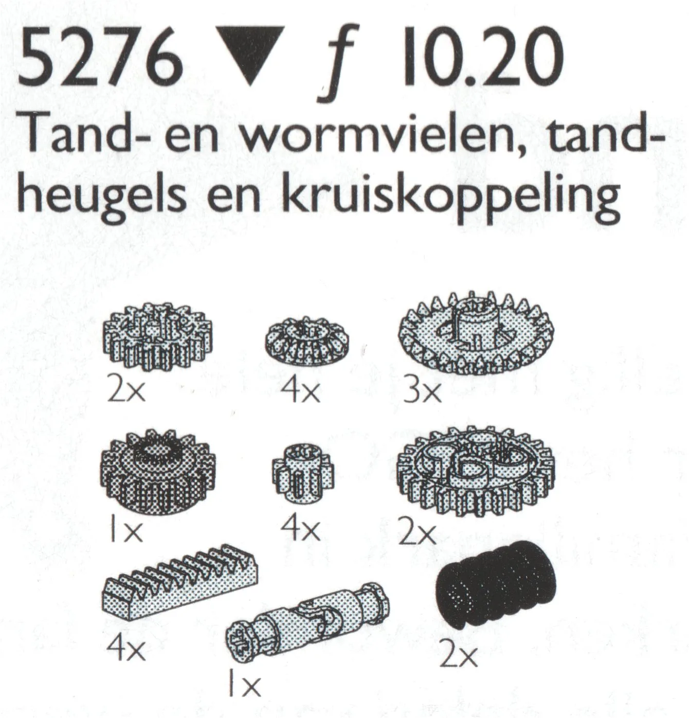 LEGO 5276 Roues dentées etc. / Roues dentées, vis sans fin, articulations universelles et crémaillères - prix | Brick Broker