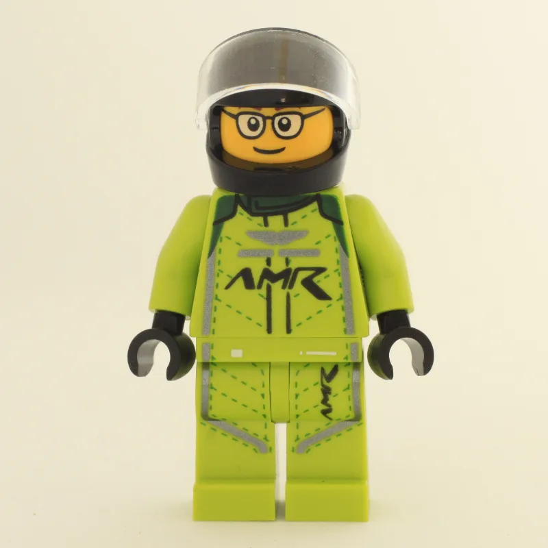 Race Driver, Lime Racing Suit, Black Helmet,… — minifigurine LEGO | Brick Broker