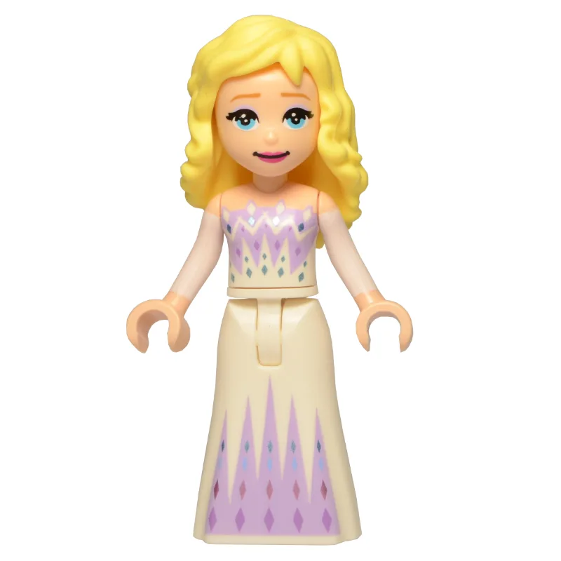 Elsa, Medium Lavender and White Dress, No Cape — minifigurine LEGO | Brick Broker