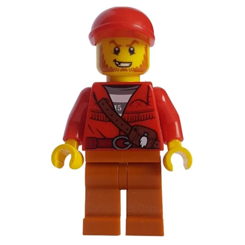 Criminal, Red Jacket over Prison Shirt, Red C… — minifigurine LEGO | Brick Broker