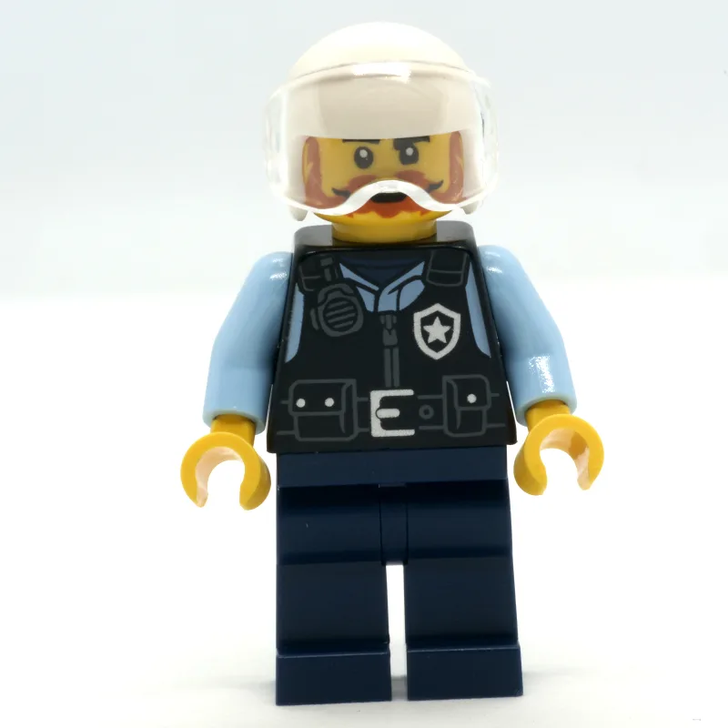 Police Officer, Pilot - Black Torso, Dark Blu… — minifigurine LEGO | Brick Broker