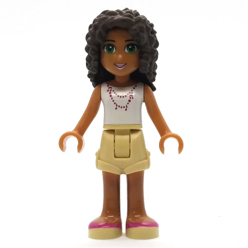 Andrea - White Top, Tan Shorts — dans quels sets LEGO ? (fig-002381) | Brick Broker
