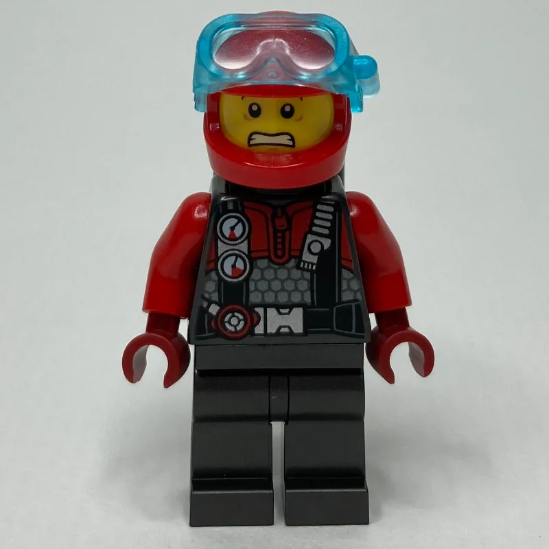 Diver - Pearl Dark Grey Torso, Legs, Black Ai… — minifigurine LEGO | Brick Broker