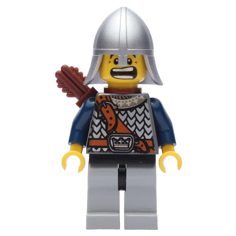 Knight, Archer with Metallic Silver Helmet, L… — minifigurine LEGO | Brick Broker