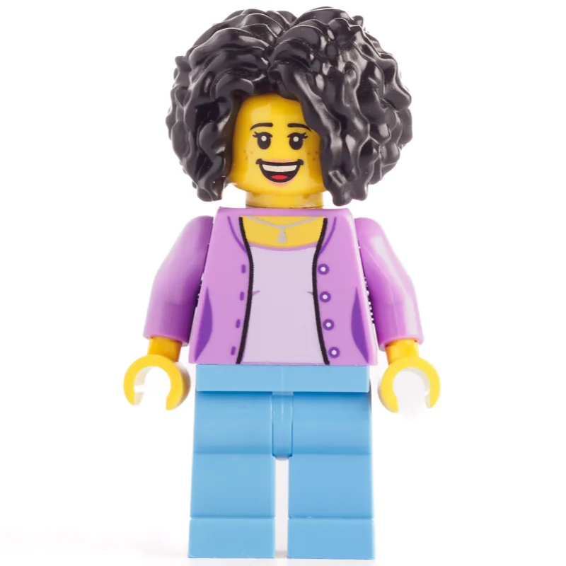 Medium Lavender Torso, Medium Blue Legs, Blac… — minifigurine LEGO | Brick Broker