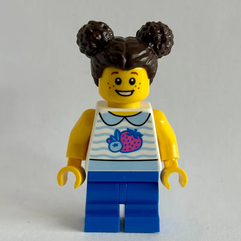 Girl, White Torso, Blue Medium Legs, Dark Bro… — minifigurine LEGO | Brick Broker