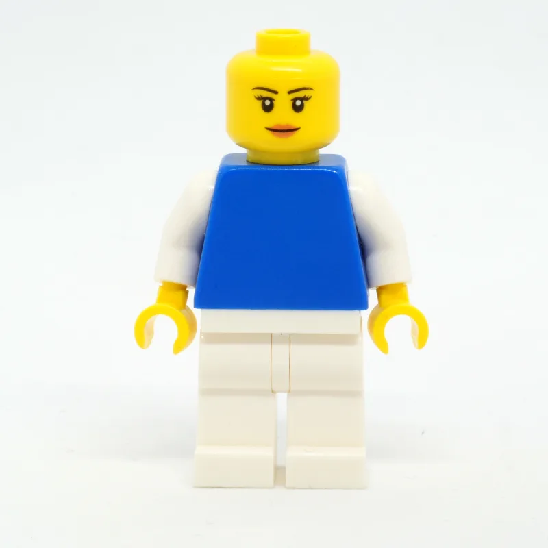 Woman, Blue Torso with White Arms, White Legs… — minifigurine LEGO | Brick Broker