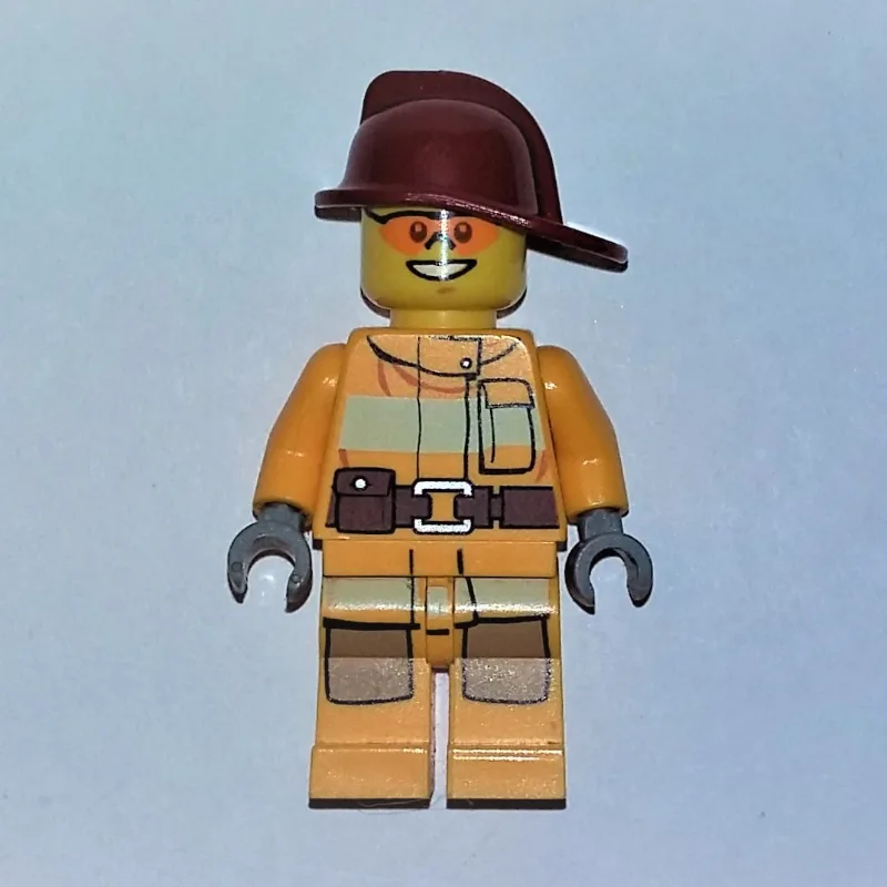 Fireman, Bright Light Orange Fire Suit, Dark… — minifigurine LEGO | Brick Broker