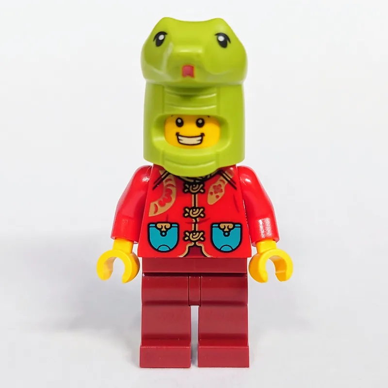 Snake Costume, Red Torso, Dark Red Legs — minifigurine LEGO | Brick Broker