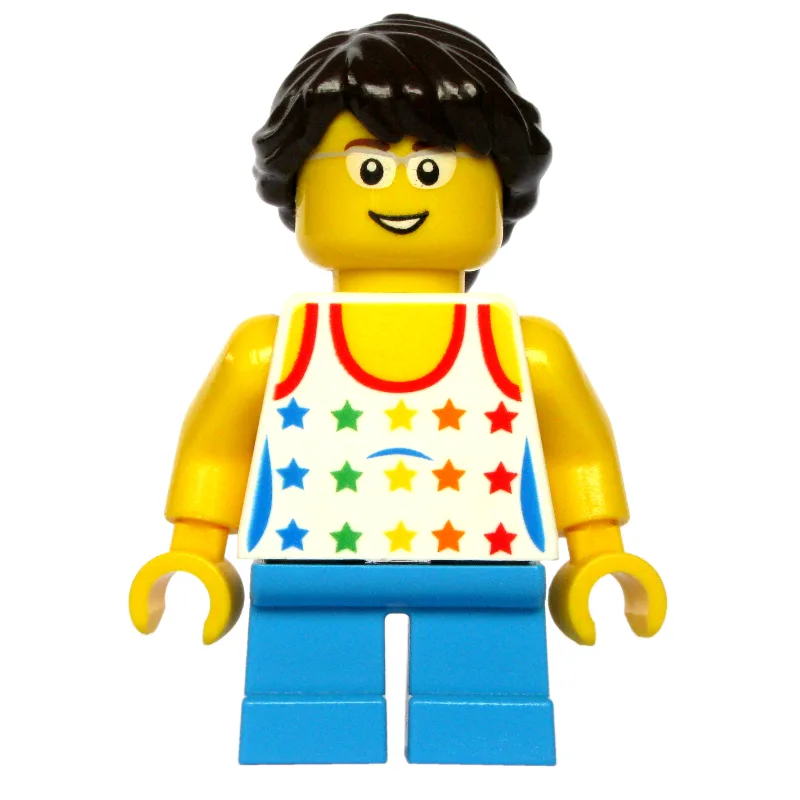 Kid - White Torso, Dark Azure Legs, Dark Brow… — minifigurine LEGO | Brick Broker