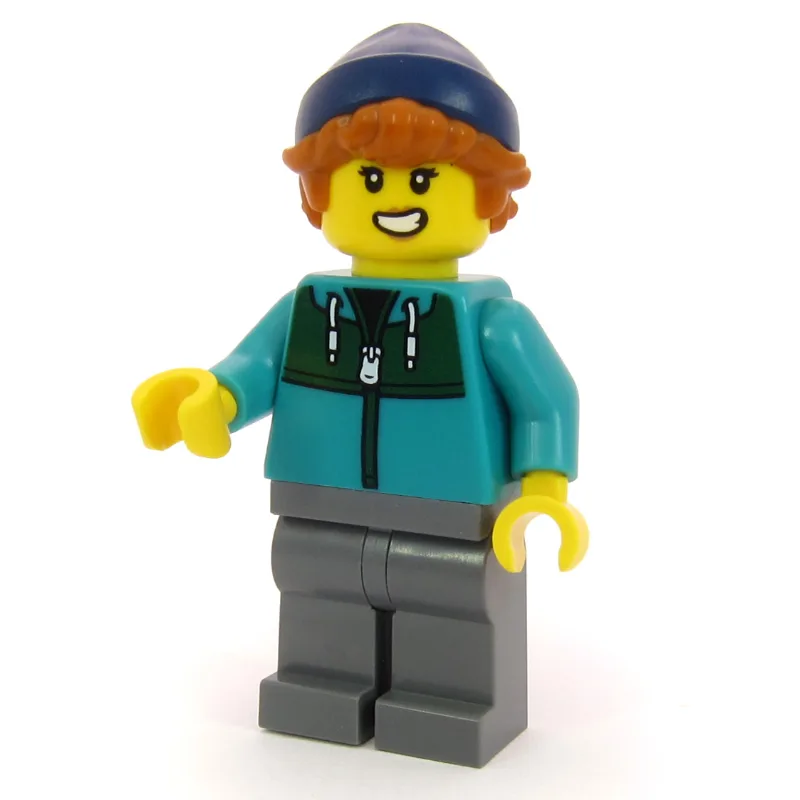 Passenger, Dark Turquoise Torso, Dark Bluish… — minifigurine LEGO | Brick Broker