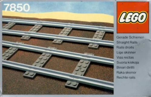 LEGO 7850 8 Rails Droits Gris 4.5v - prix | Brick Broker