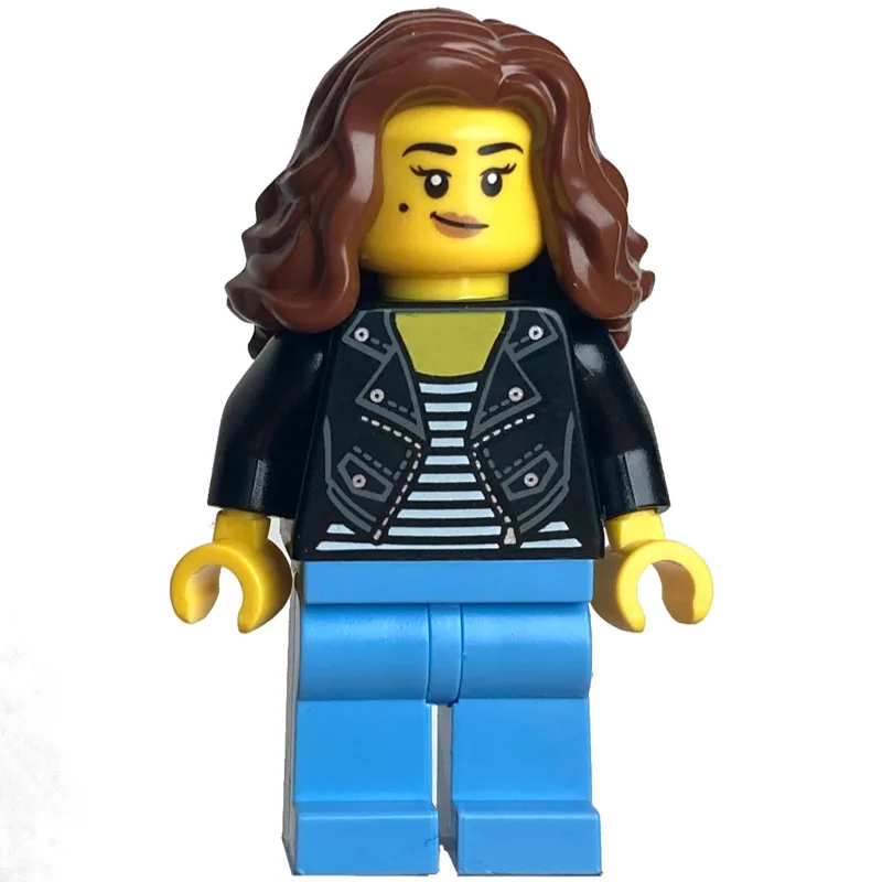 Black Torso, Medium Blue Legs, Reddish Brown… — minifigurine LEGO | Brick Broker
