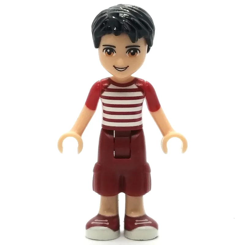 Nate - White/Red Shirt, Dark Red Trousers — minifigurine LEGO | Brick Broker