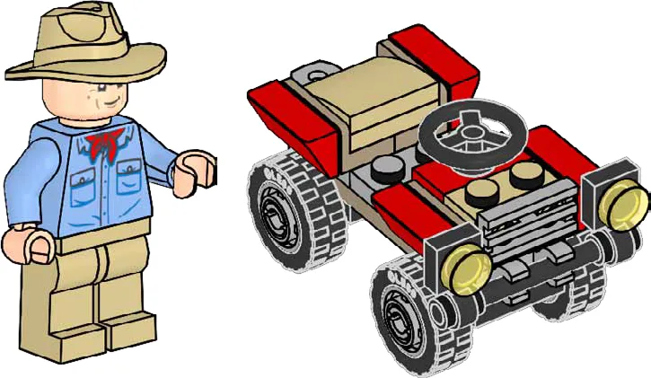LEGO 122408 Alan Grant avec buggy - prix | Brick Broker