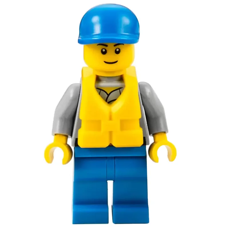 Coast Guard, Light Bluish Gray Shirt with Bad… — minifigurine LEGO | Brick Broker