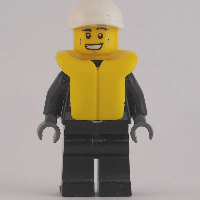 Policeman, Black Jacket with Zipper, Radio, B… — minifigurine LEGO | Brick Broker