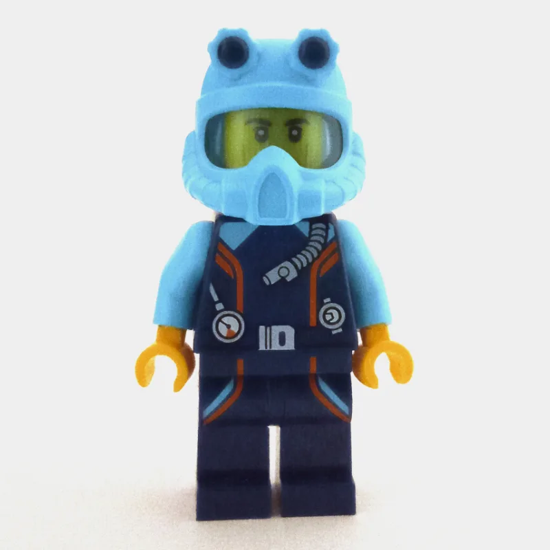 Ocean Explorer Diver, Dark Blue Wetsuit, Medi… — minifigurine LEGO | Brick Broker