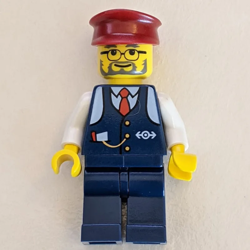 Conductor - Dark Blue Jacket, Dark Blue Legs,… — minifigurine LEGO | Brick Broker