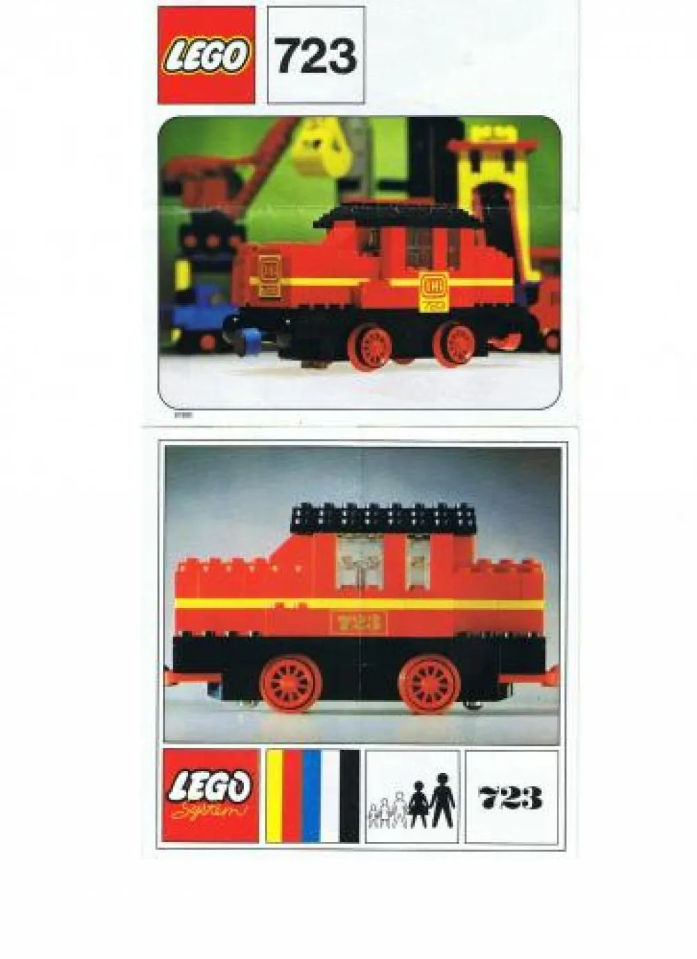 LEGO 723 Locomotive diesel avec autocollant DB - prix | Brick Broker